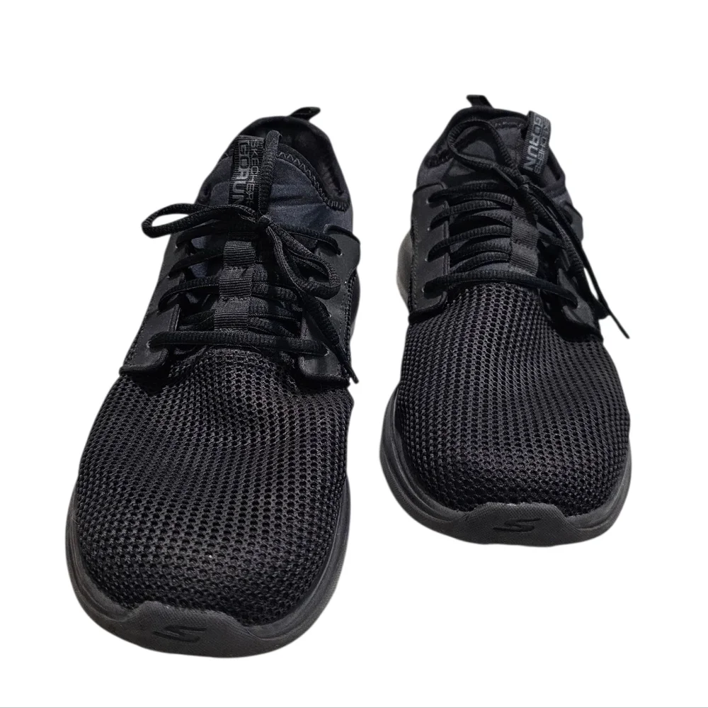 Skechers Mens 12 Black GOwalk Arch Fit Banlin Sneakers Air Cooled Goga Mat Comfy - Picture 5 of 8